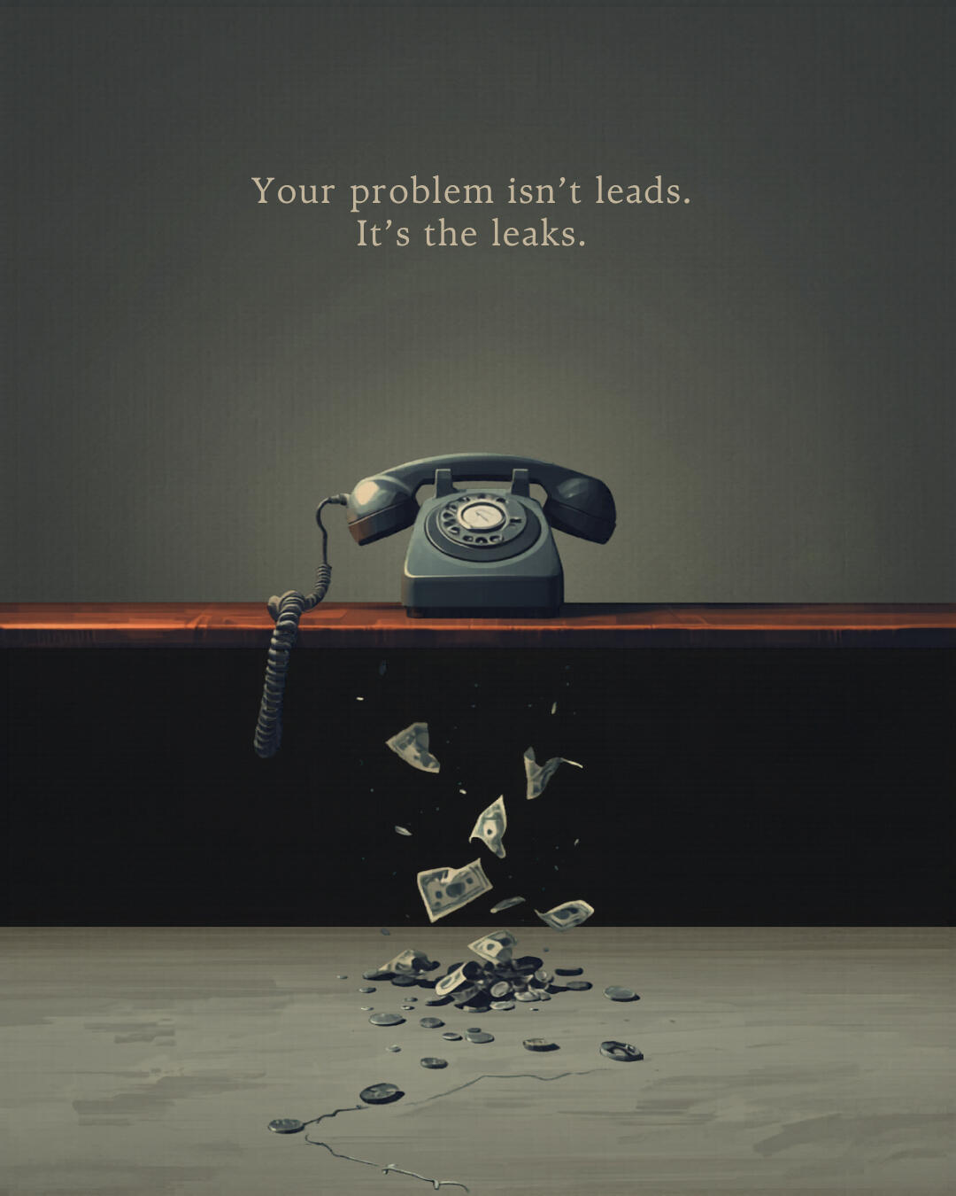 Your Problem Isn’t Leads — It’s the Leaks Service business losing leads due to missed calls and poor follow-up systems